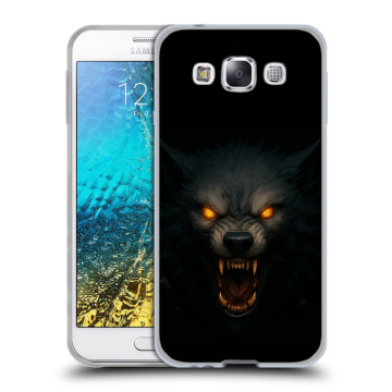 Силиконовый чехол на Samsung Galaxy E5 с принтом Волк Силиконовый чехол на Samsung Galaxy E5 с принтом Волк