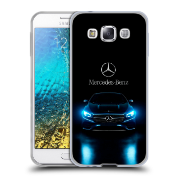 Силиконовый чехол на Samsung Galaxy E5 с принтом Mercedes Мерседес