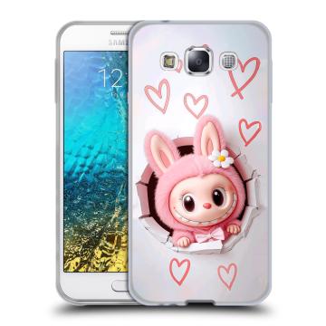 Силиконовый чехол на Samsung Galaxy E5 с принтом Labubu Лабубу