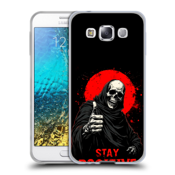Силиконовый чехол на Samsung Galaxy E5 с принтом смешной скелет Силиконовый чехол на Samsung Galaxy E5 с принтом смешной скелет