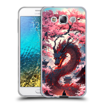 Силиконовый чехол на Samsung Galaxy E5 с принтом Дракон Японский Силиконовый чехол на Samsung Galaxy E5 с принтом Дракон Японский