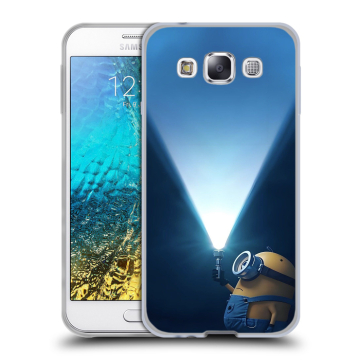 Силиконовый чехол на Samsung Galaxy E5 с принтом Миньоны Силиконовый чехол на Samsung Galaxy E5 с принтом Миньоны