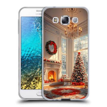 Силиконовый чехол на Samsung Galaxy E5 с принтом Новый год Силиконовый чехол на Samsung Galaxy E5 с принтом Новый год