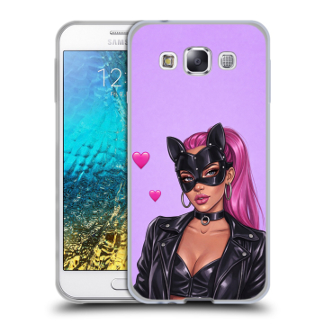 Силиконовый чехол на Samsung Galaxy E5 с принтом женский Силиконовый чехол на Samsung Galaxy E5 с принтом женский