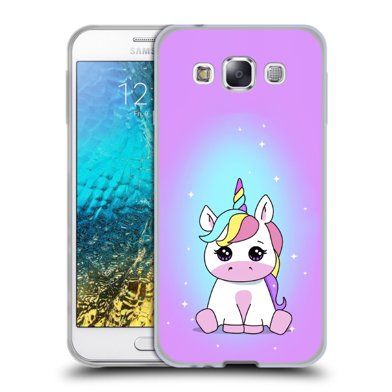 Силиконовый чехол на Samsung Galaxy E5 с принтом Единорог Силиконовый чехол на Samsung Galaxy E5 с принтом Единорог