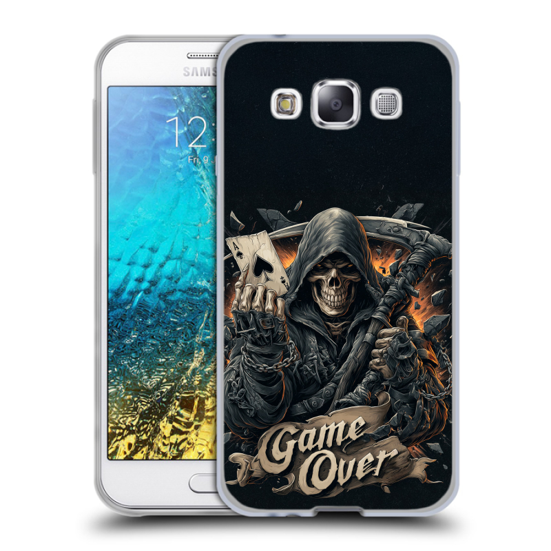 Силиконовый чехол на Samsung Galaxy E5 с принтом Скелет карты Силиконовый чехол на Samsung Galaxy E5 с принтом Скелет карты