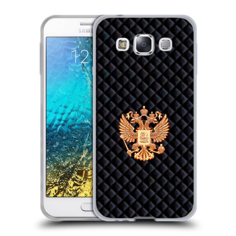 Силиконовый чехол на Samsung Galaxy E5 с принтом Герб России принт Силиконовый чехол на Samsung Galaxy E5 с принтом Герб России принт