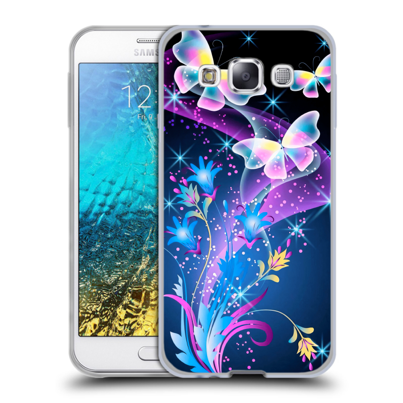 Пластиковый чехол на Samsung Galaxy E5 с принтом Бабочки Пластиковый чехол на Samsung Galaxy E5 с принтом Бабочки