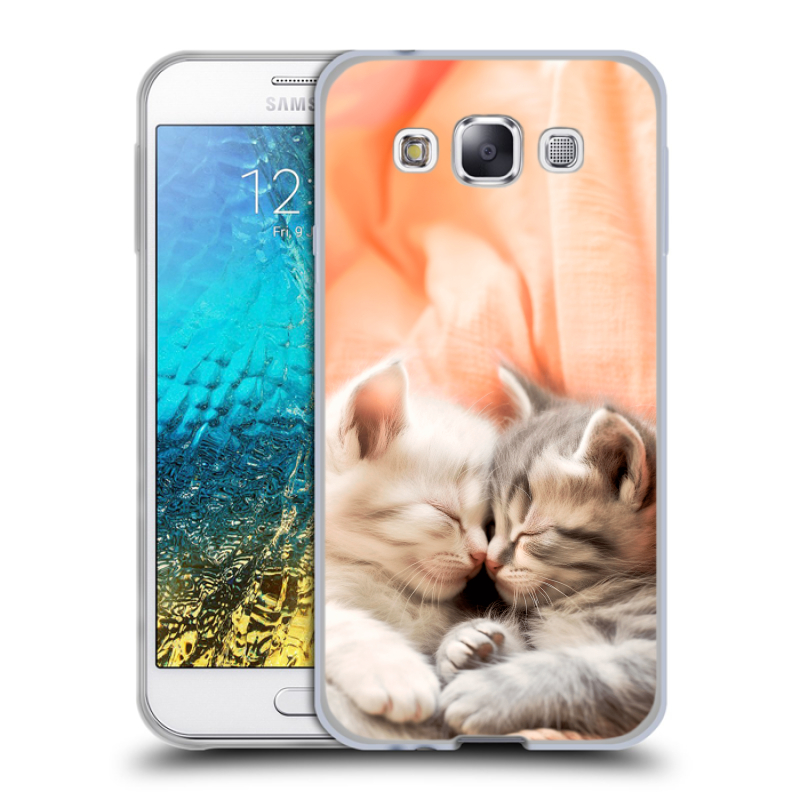 Силиконовый чехол на Samsung Galaxy E5 с принтом Котята Силиконовый чехол на Samsung Galaxy E5 с принтом Котята