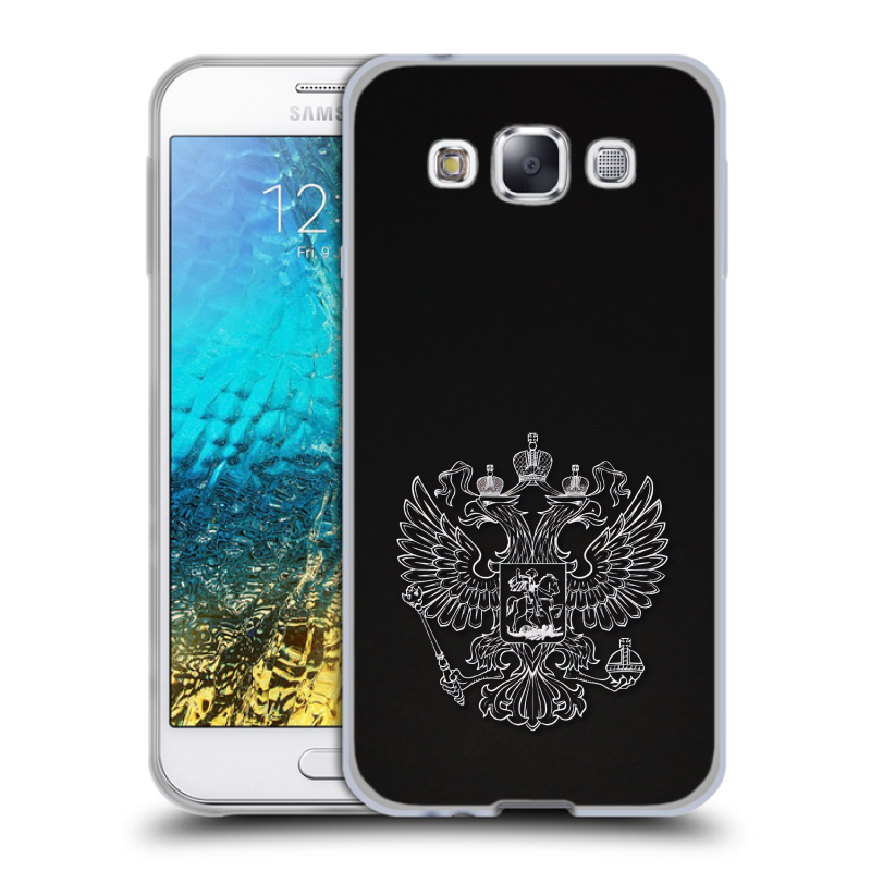 Пластиковый чехол на Samsung Galaxy E5 с принтом Герб России Пластиковый чехол на Samsung Galaxy E5 с принтом Герб России