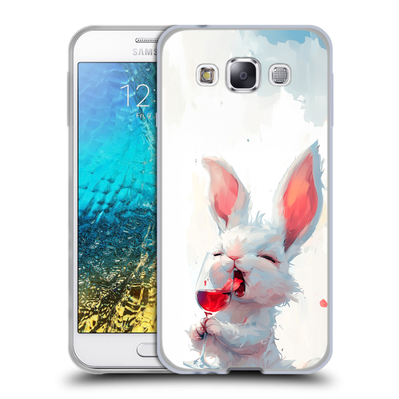 Силиконовый чехол на Samsung Galaxy E5 с принтом кролик зайчик Силиконовый чехол на Samsung Galaxy E5 с принтом кролик зайчик