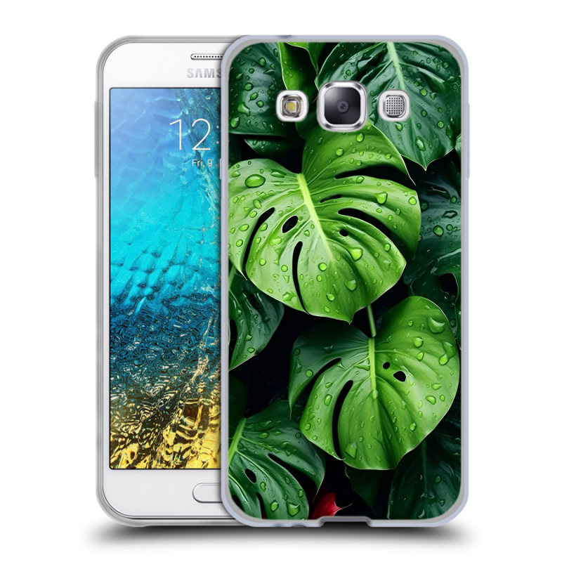 Пластиковый чехол на Samsung Galaxy E5 с принтом Листья Пластиковый чехол на Samsung Galaxy E5 с принтом Листья