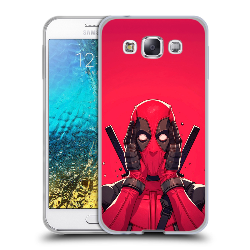 Силиконовый чехол на Samsung Galaxy E5 с принтом Дедпул Deadpool Силиконовый чехол на Samsung Galaxy E5 с принтом Дедпул Deadpool