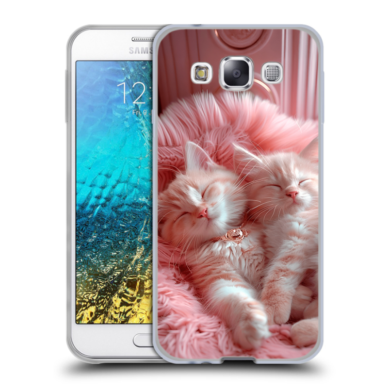 Пластиковый чехол на Samsung Galaxy E5 с принтом котята котики Пластиковый чехол на Samsung Galaxy E5 с принтом котята котики