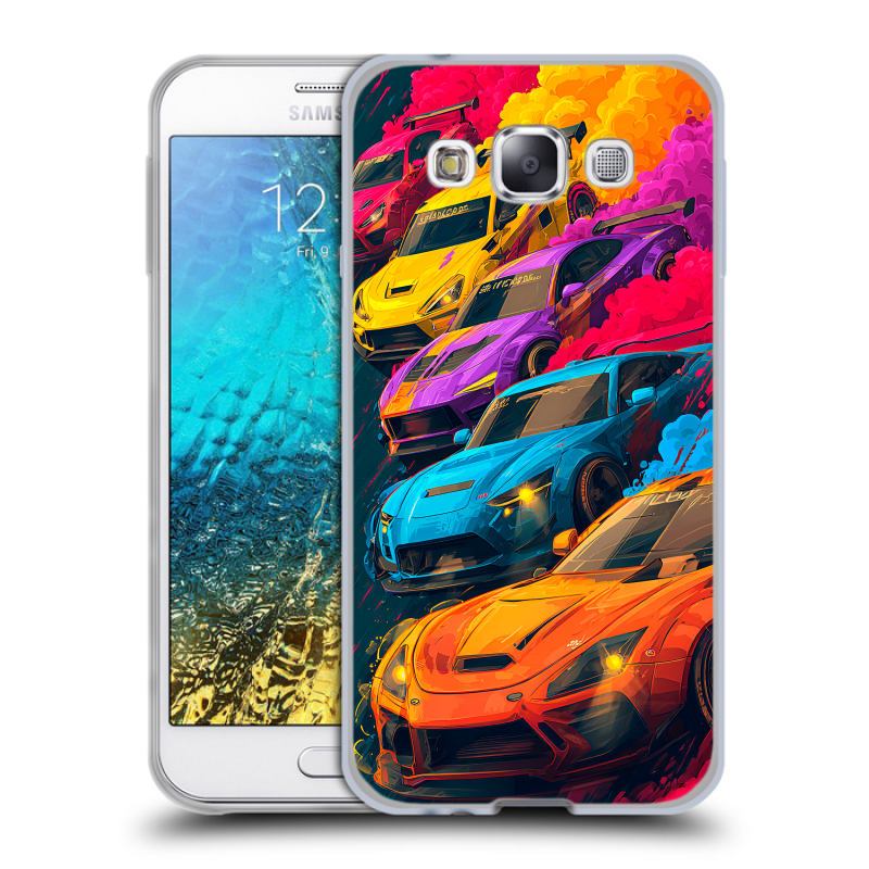 Пластиковый чехол на Samsung Galaxy E5 с принтом Тачки Пластиковый чехол на Samsung Galaxy E5 с принтом Тачки