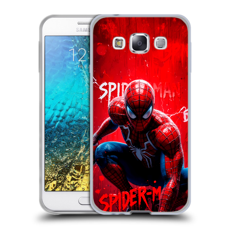 Пластиковый чехол на Samsung Galaxy E5 с принтом Spiderman Человек паук Пластиковый чехол на Samsung Galaxy E5 с принтом Spiderman Человек паук