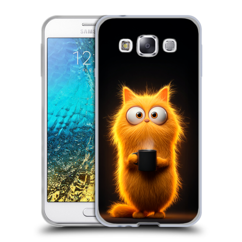 Пластиковый чехол на Samsung Galaxy E5 с принтом Смешной кот Пластиковый чехол на Samsung Galaxy E5 с принтом Смешной кот