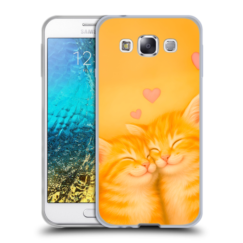 Пластиковый чехол на Samsung Galaxy E5 с принтом Милые котята Пластиковый чехол на Samsung Galaxy E5 с принтом Милые котята