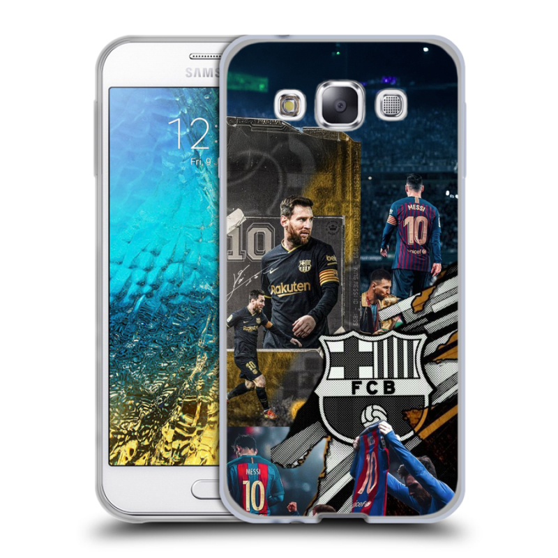 Силиконовый чехол на Samsung Galaxy E5 с принтом Messi Barcelona Силиконовый чехол на Samsung Galaxy E5 с принтом Messi Barcelona