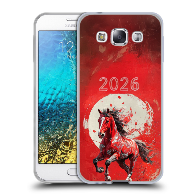 Силиконовый чехол на Samsung Galaxy E5 с принтом Новый год Силиконовый чехол на Samsung Galaxy E5 с принтом Новый год