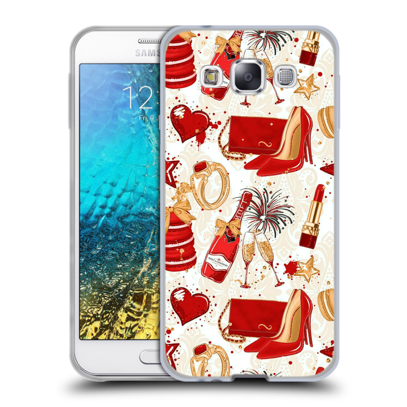Пластиковый чехол на Samsung Galaxy E5 с принтом Новый год Пластиковый чехол на Samsung Galaxy E5 с принтом Новый год