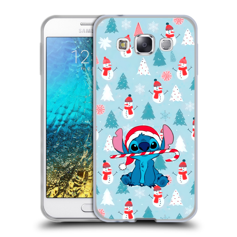 Пластиковый чехол на Samsung Galaxy E5 с принтом Стич Новый год Пластиковый чехол на Samsung Galaxy E5 с принтом Стич Новый год