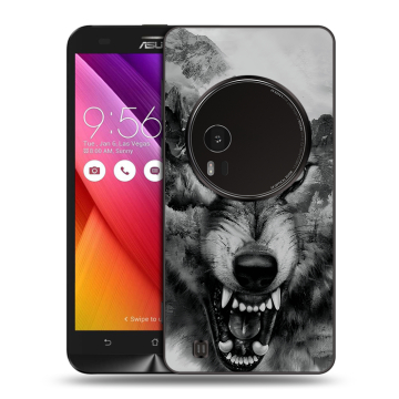 Силиконовый чехол на Asus Zenfone Zoom с принтом Волк