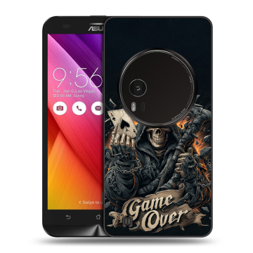 Силиконовый чехол на Asus Zenfone Zoom с принтом Скелет карты