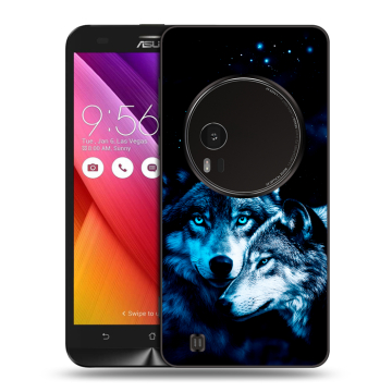 Силиконовый чехол на Asus Zenfone Zoom с принтом Волки
