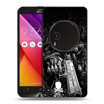 Силиконовый чехол на Asus Zenfone Zoom с принтом Скелет