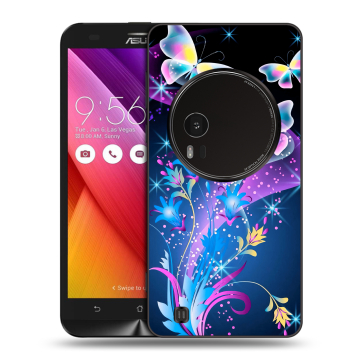 Силиконовый чехол на Asus Zenfone Zoom с принтом Бабочки
