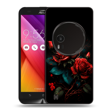 Силиконовый чехол на Asus Zenfone Zoom с принтом Розы красные