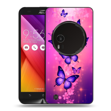 Силиконовый чехол на Asus Zenfone Zoom с принтом Бабочки