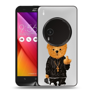 Силиконовый чехол на Asus Zenfone Zoom с принтом Мишка