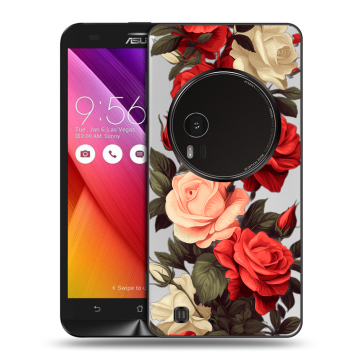 Силиконовый чехол на Asus Zenfone Zoom с принтом Розы