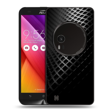 Силиконовый чехол на Asus Zenfone Zoom с принтом Текстура металла