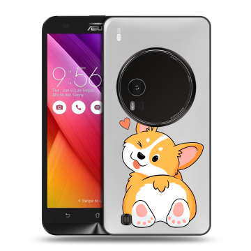 Силиконовый чехол на Asus Zenfone Zoom с принтом Корги