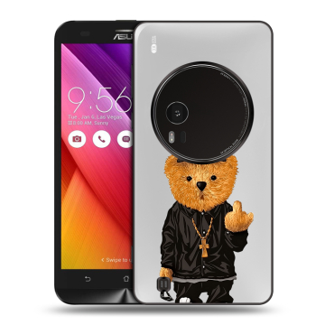 Силиконовый чехол на Asus Zenfone Zoom с принтом Плюшевый медведь