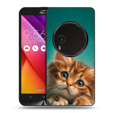 Силиконовый чехол на Asus Zenfone Zoom с принтом котенок