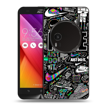 Силиконовый чехол на Asus Zenfone Zoom с принтом Найк