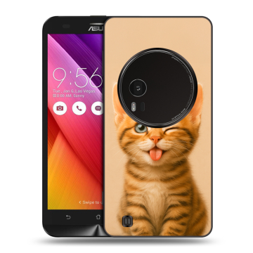 Силиконовый чехол на Asus Zenfone Zoom с принтом котенок