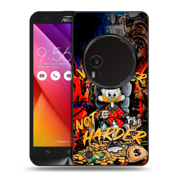 Силиконовый чехол на Asus Zenfone Zoom с принтом Дональд Дак Деньги