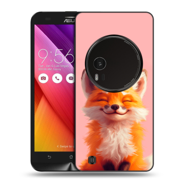 Силиконовый чехол на Asus Zenfone Zoom с принтом милая лиса
