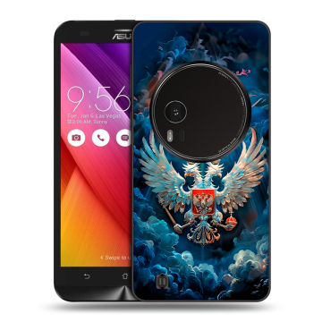 Силиконовый чехол на Asus Zenfone Zoom с принтом Герб флаг России