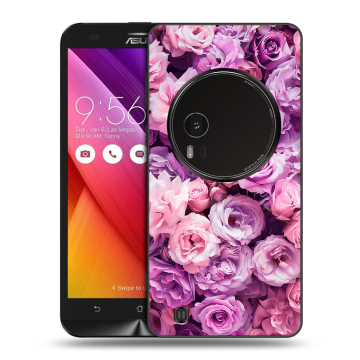 Силиконовый чехол на Asus Zenfone Zoom с принтом лавандовые розы Силиконовый чехол на Asus Zenfone Zoom с принтом лавандовые розы