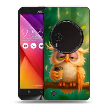 Силиконовый чехол на Asus Zenfone Zoom с принтом сова