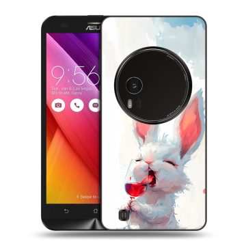 Силиконовый чехол на Asus Zenfone Zoom с принтом кролик зайчик