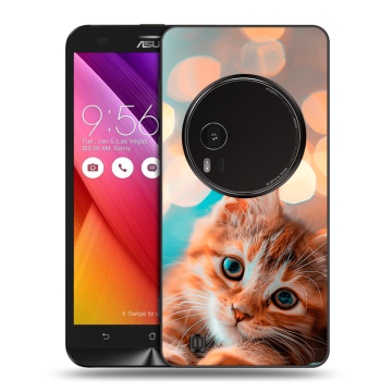 Силиконовый чехол на Asus Zenfone Zoom с принтом котик