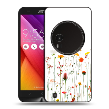 Силиконовый чехол на Asus Zenfone Zoom с принтом цветы