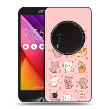 Силиконовый чехол на Asus Zenfone Zoom с принтом Hello Kitty Хелоу Кити